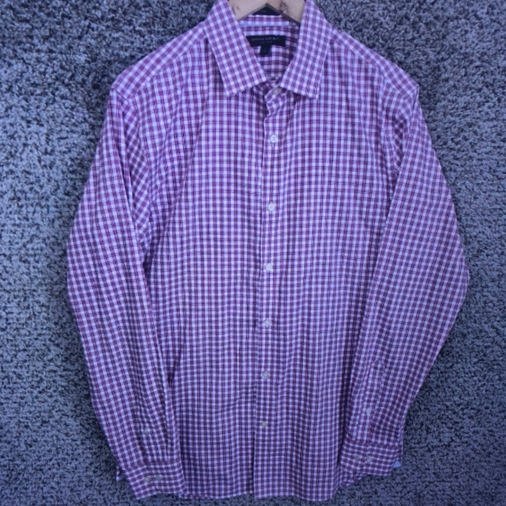 Men's Purple Check Dress Shirt - Classic Button-Down
